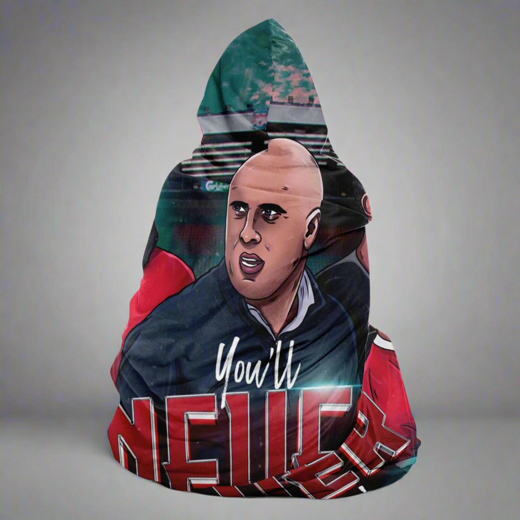 Arne Slot's Legends Never Give Up Hooded Blanket