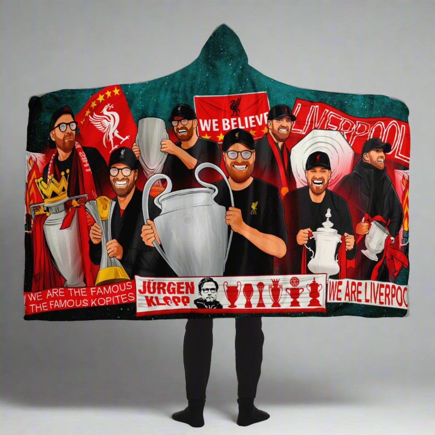 Jurgen Klopp Trophy Moments Hooded Blanket