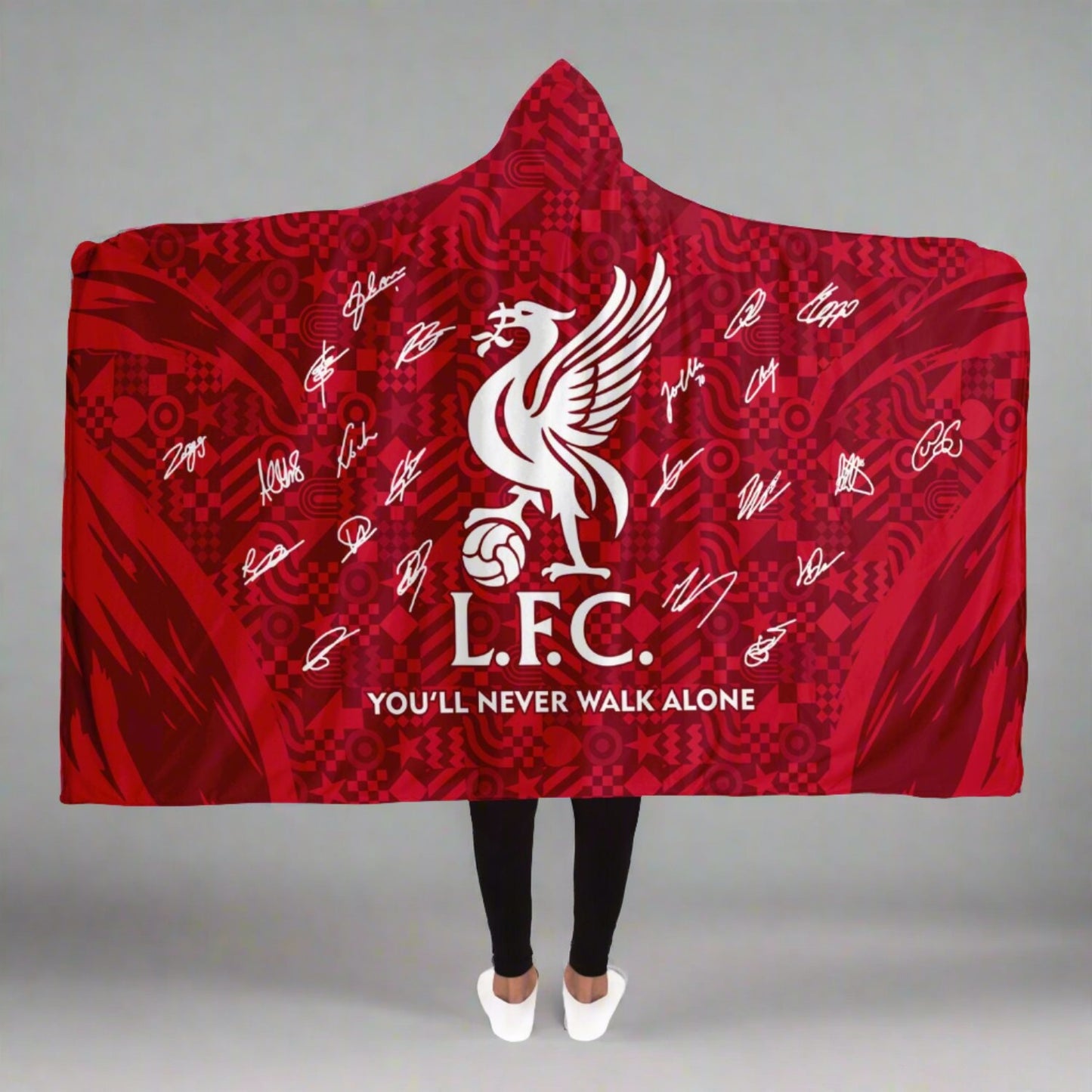 Iconic Liverpool Signatures & Mersey Connection Hooded Blanket