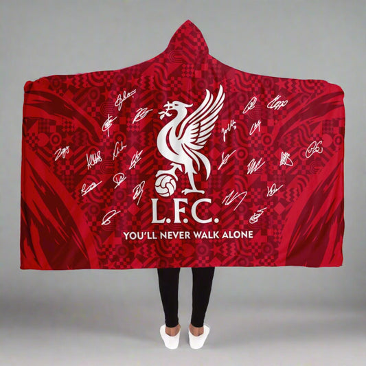 Iconic Liverpool Signatures & Mersey Connection Hooded Blanket