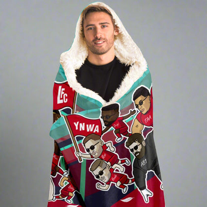 Jurgen Klopp & Top Players Hooded Blanket